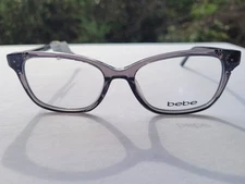 Bebe BB 4163 Grey Crystal Eyeglass Frames 55 17 135 (B3)