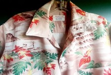 Vtg Penney  s Hawaiian Loop Rayon SHIRT 50s 60s Aloha Shirt Rockabilly  sz M