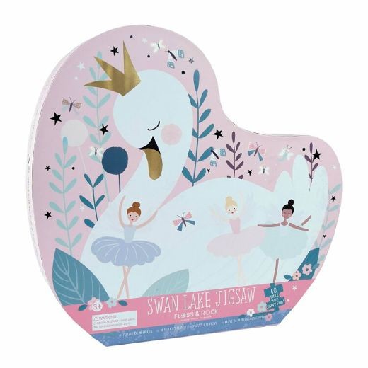 Floss & Rock 40 Piece Puzzle Enchanted Swan
