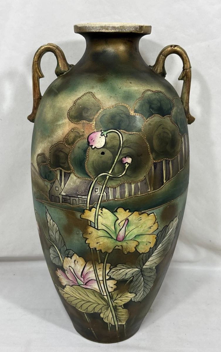 陶瓷日本古董花瓶| eBay