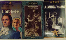 3 VHS Historical Drama Lloyd's of London Fire over England A Farewell to Arms