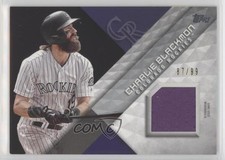 2018 Topps Major League Material Series 1 Black 87/99 Charlie Blackmon 10ou