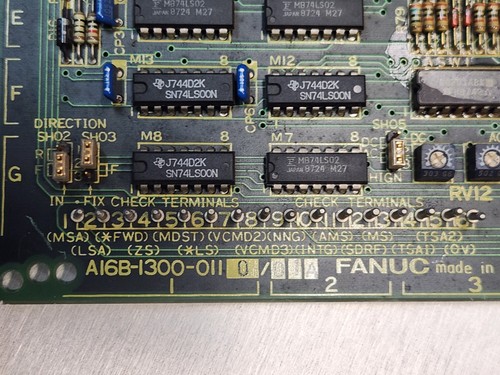 FANUC  A16B-1300-0110 / 01A AC SPINDLE SERVO Board  WARRANTY - W/ Ribbon Cable