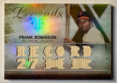 2015 Topps Triple Threads Frank Robinson Game Used Bat 3/9 Legends Orioles HOF