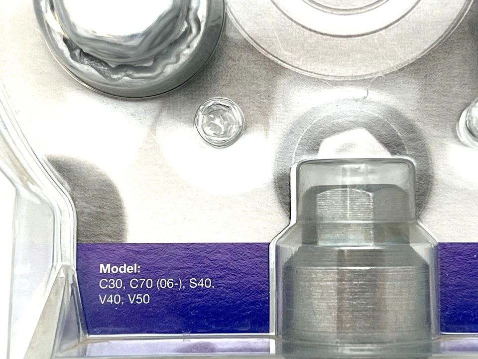 Genuine Volvo Wheel Lock Kit, With Chromed Nut Caps. C30, C70, S40, V40, V50 - Image 4 of 4