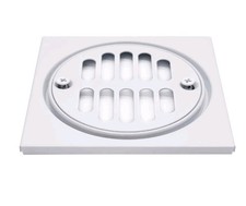Shower Strainer Set Square with Crown, Coat White, D313-50