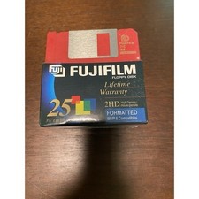 Fujifilm Box of 25 IBM Formatted 1.44MB Colored Floppy Disks Brand New Sealed