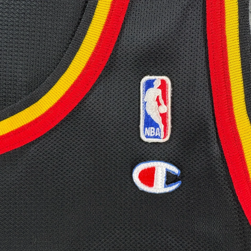 Champion NBA Hawks Jersey #8 Men XXL Y2K Nylon Vintage Rare Retro 90s Basketball - Image 4 of 4