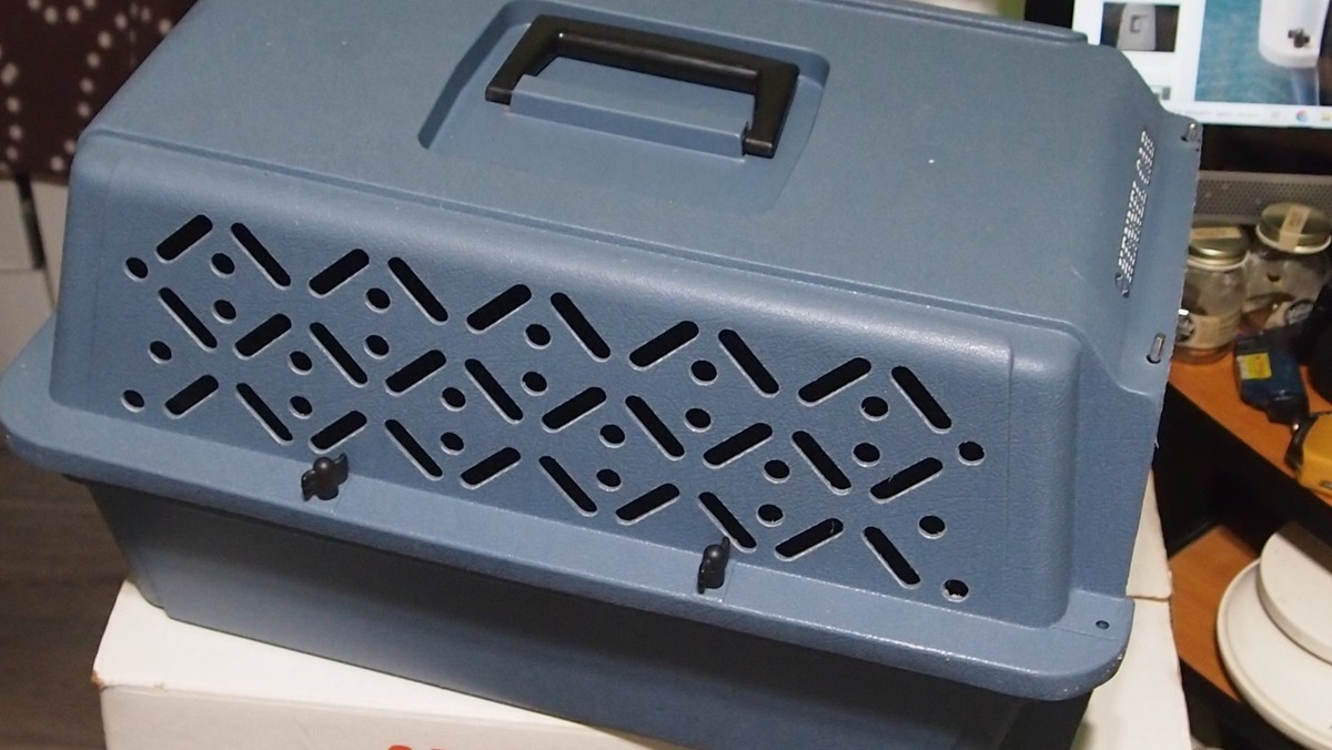 激安！かなり美品。ペットメイト KENNEL CAB ベージュ ケージ。 Petmate Pet Carrier KENNEL CAB II SMALL SIZE 19 x 12-1/2 X 10 blue