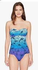 BLEU ROD BEATTIE Twist Bandeau One Piece Swimsuit Swimwear Size 10 New