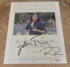 Renate Reinsve Joachim Trier signed 8x10 photo PSA The Worst Person in the World