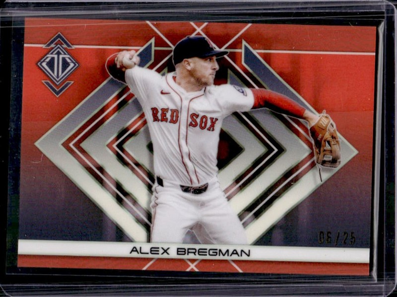 2025 Topps Transcendent Alex Bregman Icons Chrome SP Orange Refractor #/25