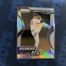 Tarik Skubal RC Panini Prizm Warming In The Pen Silver Rookie Card WIP-8 Tigers