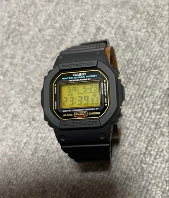 Casio G-Shock DW-5600E LCD Gold Side Buttons & Buckle Used Vintage