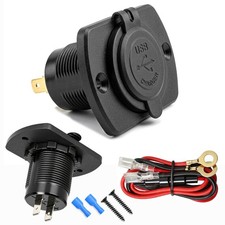 Car Dual USB Charger 2Ports Power Adapter Socket Charging Panel Mount 12V 5V4.2A