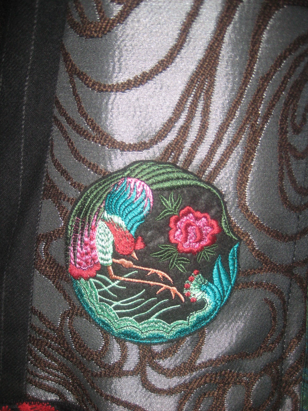 Desiguel womens patchwork applique multicolor fro… - image 4