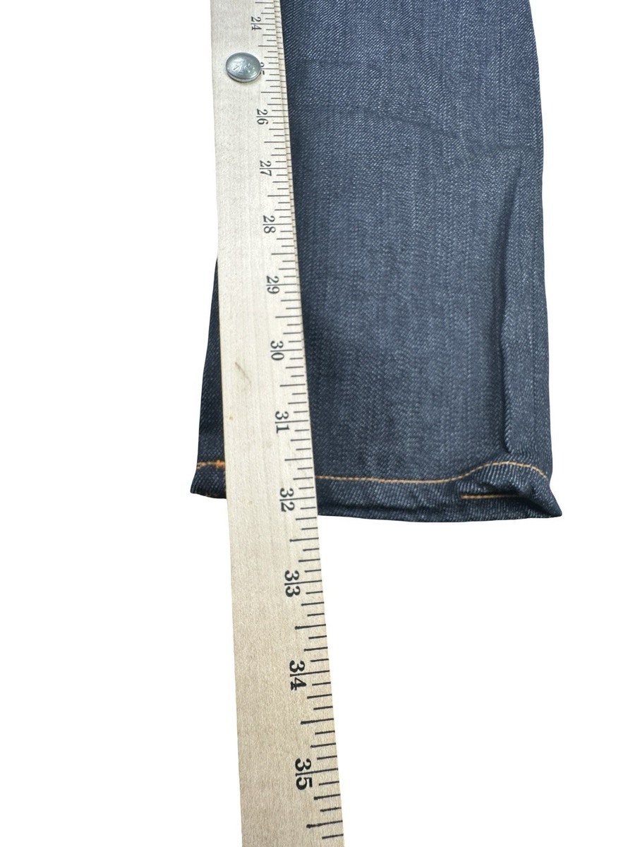 Nudie Jeans Mens 30x32 Grim Tim Dry Open Navy Button Fly 5 Pocket Slim Straight View 4