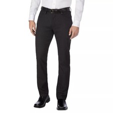 Urban Star Men's Stretch 5 Pocket Pant Relaxed Fit Elastic Waistband Black 30x34
