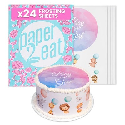 Frosting Sheets  8.5  x 11    24 count   White Edible Icing Sheets - Kosher C...