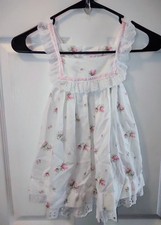 Vintage 4T Lightweight Dress With Lace Trim Floral Pattern Ruth Of Carolina