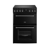 Belling Farmhouse 60cm Electric Range Cooker With A 4 Hob Black 60E