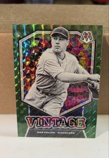 2021 Panini Mosaic - Vintage Bob Feller #V12 Green Mosaic Prizm