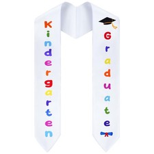 Class of 2026 Gift Sash Stole For Kids Unisex White One Size Senior Graduation