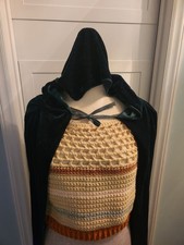 Emeral Green Hooded Cape Costume For Halloween