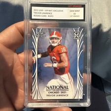 TREVOR LAWRENCE ROOKIE CARD 2021 Leaf VIP Football RC Clemson Tigers JAGUARS!. rookie card picture