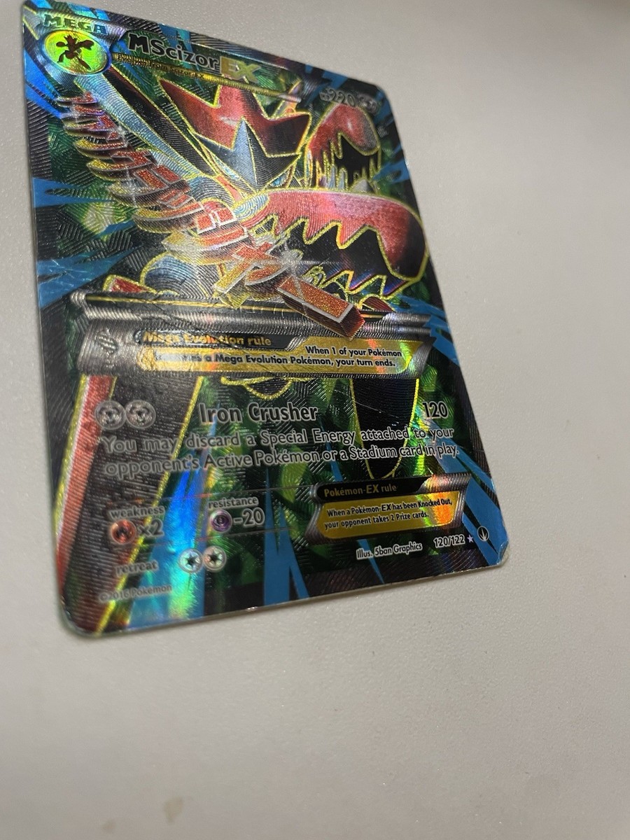 Pokémon Mega M Scizor EX Full Art Ultra Rare Holo 120/122