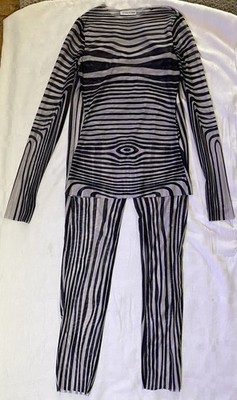 YG Collection Women's Sheer Zebra Print 2pc Shirt & Pants Set Size S