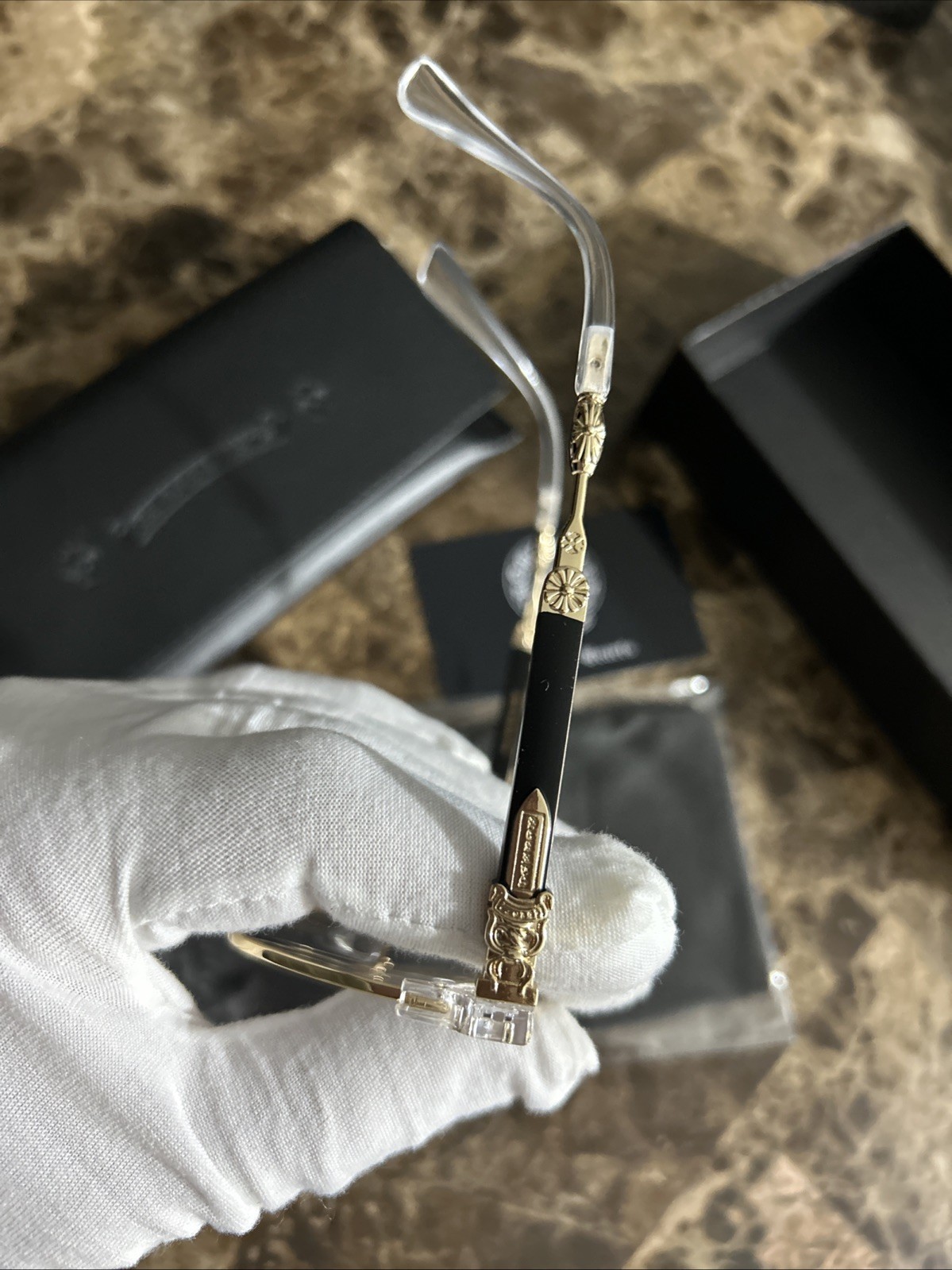 Chrome Hearts Style Glasses Dagger  Tiny E Crosse… - image 4