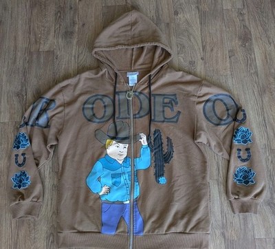 King of the Hill Bobby Cowboy Rodeo Hoodie Size L Box Lunch