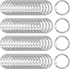120PCS 1.2 Inch Loose Leaf Binder Rings - 30Mm Nickel Plated Small Metal Book Ri