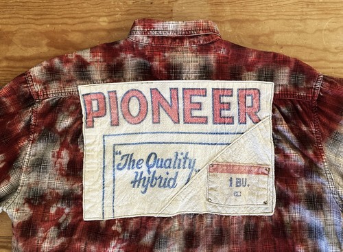 Vtg 90s Pioneer Flannel Shirt Men XL Distressed Tie Dye Long Sleeves Made in USA, Size XL, $75 - Photo 2