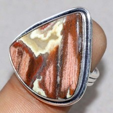 925 Silver Plated Red Jasper Ring US 9 Fashion Gifts Limited Stock Deal JW