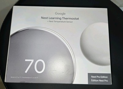 Google Nest Pro Thermostat 4th Gen w/ Temperature Sensor - Polished Silver NIB