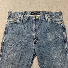 Wrangler George Strait Jeans Mens 40x36 Blue Denim Faded Cowboy Western Rodeo