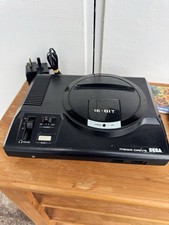 Original Sega Mega Drive 2 16-Bit Black Console + Power Untested