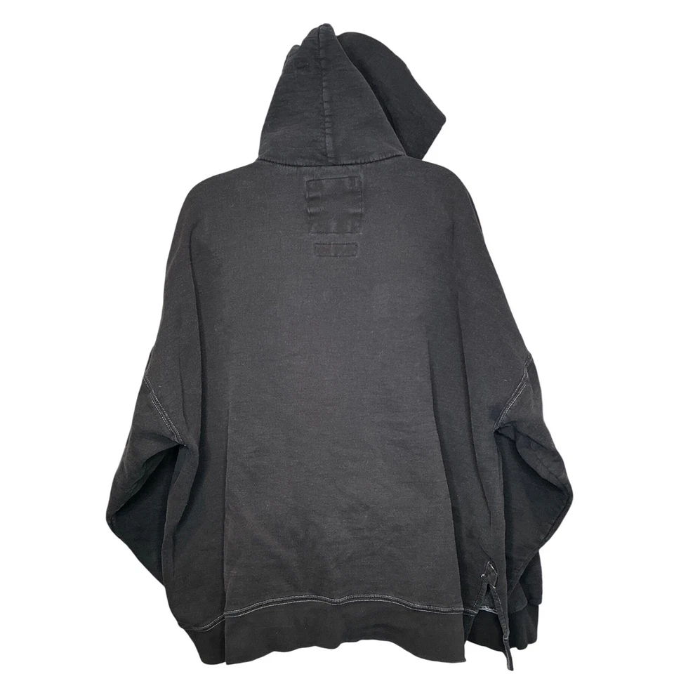 Rachel Comey Revere Oversized Distressed Charcoal Hoodie Sweatshirt Sz M/L Boho - Image 3 of 4