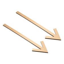 10.2" Self Adhesive Arrow Signal, 2 Pieces Acrylic Directional Sticker, Gold