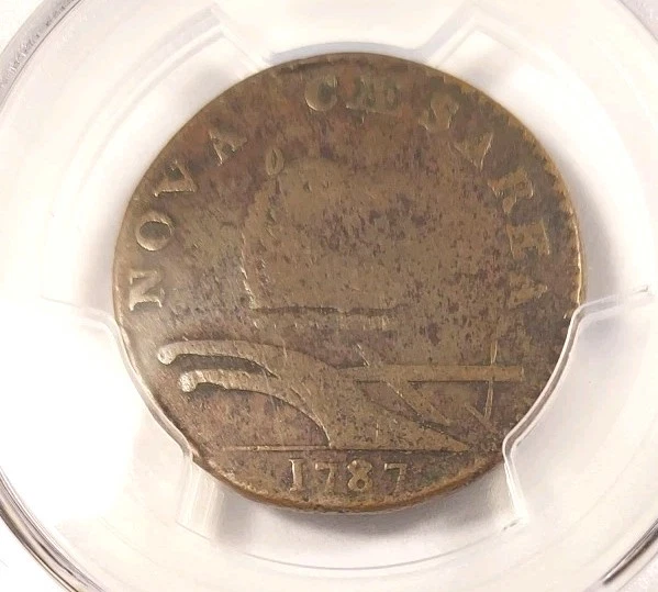 Pop 1 Of 11 PCGS Graded VG10, 1787 Outlined Shield New Jersey 1/2P - Image 2 of 4