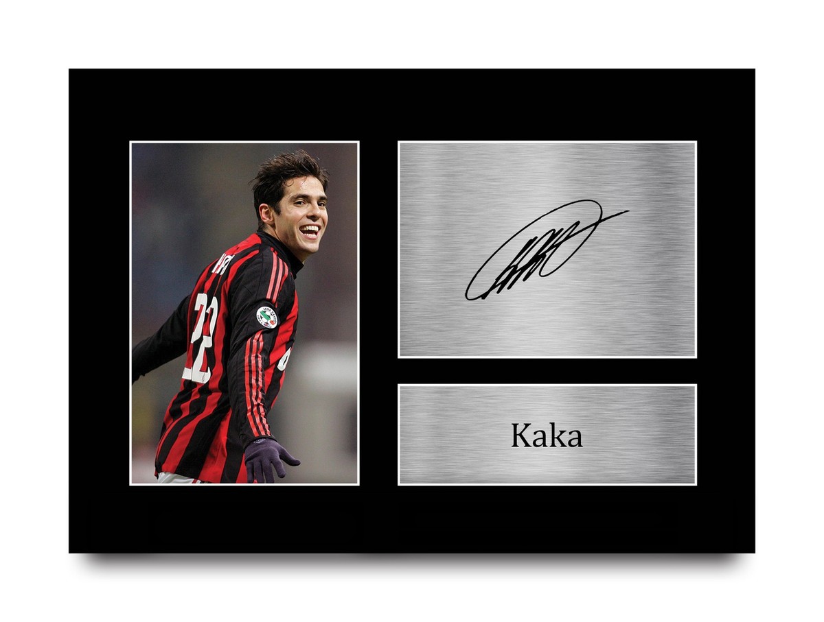 BBM Authentic Collection Kaka 直筆サイン写真 Kaka Signed AC Milan Pre Printed Autograph Photo Memorabilia Gift
