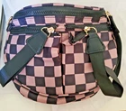 Emmafy Mini GoFree Half Size Crossbody Checkered Truffle