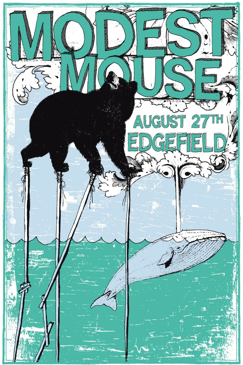 MODEST MOUSE 2007 PORTLAND CONCERT TOUR POSTER - Alternative Rock