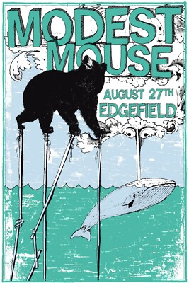 MODEST MOUSE 2007 PORTLAND CONCERT TOUR POSTER - Alternative Rock