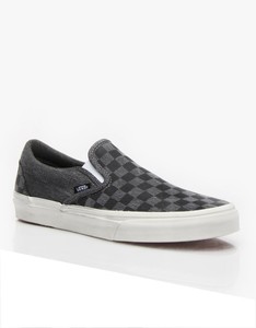 ORIGINALI VANS CLASSIC SLIP ON OVERWASHED BLACK CHECKER SCARPE UOMO DONNA NERE | eBay