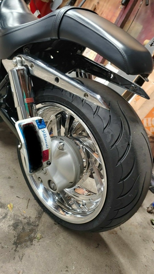 Honda License Plate Frame Curved License Plate Relocation Bracket For Honda VTX 1300 (2003-2009) - Aluminum, Swingarm Mount Motorcycle License Plate Mount - Foto 12