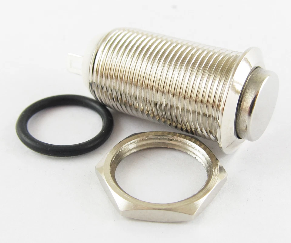 Interruptor momentáneo impermeable de botón plano de alto ras de metal 100 unidades 12 mm QN12-D2 Foto 4 de 4