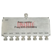 800-2500MHz GSM 3G Signal Repeater Cable Antennas N Female 8 Ways Power Splitter